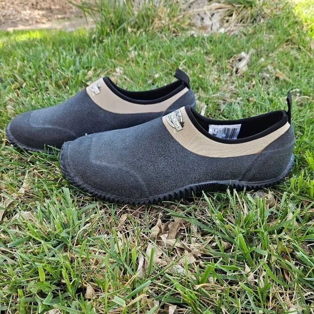 Lewis Clark Outdoor Black Khaki Pull On Rubber Ankle Duck Shoes Men's Size 11